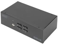 DIGITUS KVM Switch 4-Port 4K30Hz 2xHDMI 2xUSBA 2x3,5mKlinke