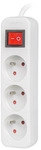 LANBERG Steckdosenleiste 3m 3x 230V +Schalter FRANZOES. wei&szlig;