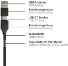 Python USB 2.0 Lade-und Datenkabel QC 3.0 PD 60W schwarz 1m