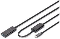 DIGITUS Verl&auml;ngerungskabel USB-C->USB-A St./Bu. 10G 10,00m