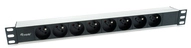 Equip 333313 Stromverteilereinheit (PDU) 8 AC-Ausg&auml;nge 1U Schwarz, Silber