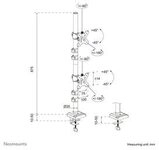 NEOMOUNTS NERO Dual monitor arm 25,4cm