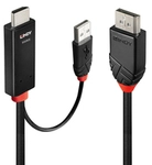 Lindy 41498 Videokabel-Adapter 1 m HDMI + USB Type-A DisplayPort Schwarz