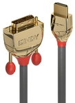 Lindy 36193 Videokabel-Adapter 0,5 m HDMI Typ A (Standard) DVI-D Grau