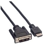 ROLINE Kabel DVI 18+1 ST - HDMI ST 10m