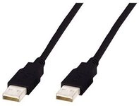 DIGITUS USB 2.0 Anschlusskabel Typ A -A St/St 1.0m, sw