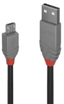 Lindy 36735 USB Kabel USB 2.0 5 m USB A Micro-USB B Schwarz, Grau