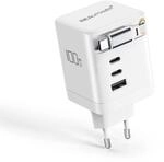 REALPOWER GaN Charger 100W weiss, 100 Watt,3xType-C,1x USB-A