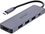 InLine&reg; Multifunktions-Hub, 3x USB-A 5 Gb/s, HDMI 4K/60 Hz, USB-C PD 100 W