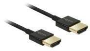 DELOCK HDMi-Kabel HighSpeed Ethernet A->A 4K 3D 0,25m schw.