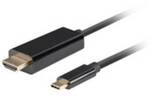LANBERG USB-C(M)->HDMI(M) Kabel 3,0m 4K 60Hz schwarz
