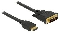 DELOCK Kabel HDMI > DVI 24+1 bidirektional 1.00m schwarz