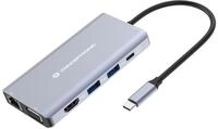 CONCEPTRONIC 10-1 Dock USB-C->HDMI/2xUSB-A/GbE/AUX/+ 25cm gr
