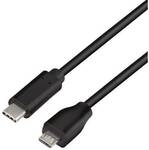Logilink USB 2.0 Kabel, C/M zu Micro-USB/M 0,5m schwarz