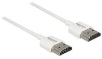 DELOCK HDMI-Kabel HighSpeed Ethernet A->A 4K 3D 0,25m wei&szlig;