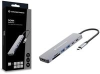 CONCEPTRONIC 7-1 Dock USB-C->HDMI/USB-C/2xUSB-A/+ 25cm gr