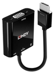 Lindy 38285 Videokabel-Adapter 0,1 m HDMI Typ A (Standard) VGA (D-Sub) Schwarz