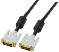 DVI-I Dual Link Kabel + Analog, 2x DVI-l, 24+5, St.-St., AWG 28, 3,0m, schwarz