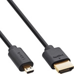 InLine&reg; Slim Ultra High Speed HDMI Kabel, 8K4K, A St. / D St. (Micro), 0,5m