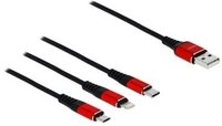 DELOCK USB Ladekabel 3 in 1 f. Lightning