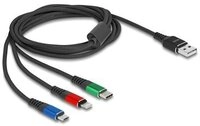 DELOCK USB 3in1 Ladekabel f&uuml;r Lightning/Micro-USB/USB C 2m