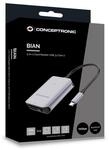 CONCEPTRONIC Kartenleser USB-C3.2->SD/TF4.0/CFast2.0 schwarz