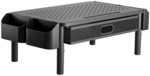 Ergonomischer Monitorst&auml;nder mit Schublade, 3-fach h&ouml;henverstellbarer