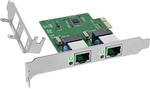 InLine&reg; Dual Gigabit Netzwerkkarte, 2x RJ45 1Gb/s, PCIe x1, inkl. LP Slotblech