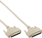 InLine&reg; Serielles Kabel, 37pol Stecker / Stecker, vergossen, 1:1 belegt, 2m