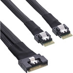 InLine&reg; Slim SAS Kabel, SFF-8654 8i zu 2x SFF-8654 4i, 0,5m