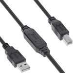 InLine&reg; USB 2.0 Aktiv-Kabel, USB-A Stecker zu USB-B Stecker, 12,5m