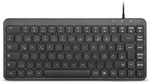 Perixx PERIBOARD-414 B DE, kabelgebundene Mini USB Tastatur, leise Tasten