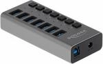 Externer USB 5 Gbps 6 Port Hub mit Schalter und SD / Micro SD Slot