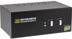 InLine&reg; KVM Desktop Switch, 2x, Dual-Monitor DisplayPort 1.2, 4K, USB 2.0, Audio