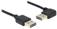 DELOCK USB Kabel A -> A St/St 5.00m 90&deg;gew. sw Easy USB