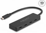 USB 10 Gbps USB Type-C&acirc;&bdquo;&cent; Hub mit 4 x USB Type-C&acirc;&bdquo;&cent; Buchse schwarz