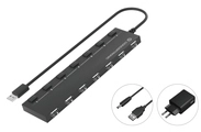 Conceptronic HUBBIES 7-Port-USB-2.0-Hub mit Netzteil