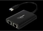 ALLNET USB 3.0 Typ-A Netzwerk Adapter 2x + 1x USB 3.0 Hub ALL-NC-2G-102-USB-A