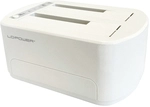 LC-Power Dockingstation USB 3.2 2,5"/3,5" SATA/SSD (White)