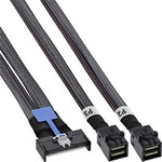 InLine&reg; MCIO Kabel, MCIO x8 auf 2x MiniSAS-HD SFF-8643, 0,5 m