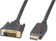 DisplayPort/DVI 24+1 Kabel, St-St, 3m, schwarz