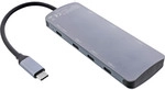 InLine&reg; USB 3.2 Gen.2 Hub, 4x USB-C + 3x USB-A, PD 100W, Aluminium, grau