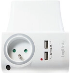Logilink USB-A charger, 10.5 W, 2-port, 2x USB-A, 1x CEE 7/5 (FR), charging...