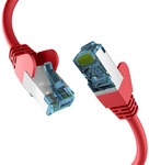 RJ45 PATCHKABEL mit CAT7 ROHKABEL ROT 3m, S/FTP PIMF Netzwerkkabel LAN DSL