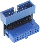 InLine&reg; USB 3.0 Adapter intern, Pfostenanschluss Stecker/Buchse, oben gewinkelt
