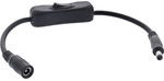InLine&reg; DC Kabel mit Schalter, 5,5 x 2,5 mm, AWG 18, schwarz, 0,20 m