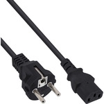 InLine&reg; Netzkabel, Schutzkontakt auf Kaltger&auml;testecker C13, schwarz, 1,80 m