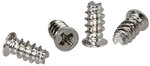 InLine&reg; L&uuml;fterschrauben, 5,0x10,0mm, silbern, 4er Pack