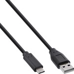 InLine&reg; USB 2.0 Kabel, USB-C Stecker an A Stecker, schwarz, 5m