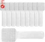 LTC WALL STRAPS Selbstklebende Klettkabelhalter, 10 St&uuml;ck Set wei&szlig;